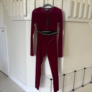 Versace  Velvet set top and leggings